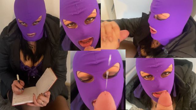 Secretary's Masked Blowjob: Double Cum Downjacket Fantasy