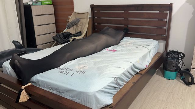 Nylon Mummification: 3 Layers of Pantyhose Encased Ass