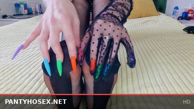 Black Nylon Stockings Foot Worship: Kiss and Savor These Sensational Feet