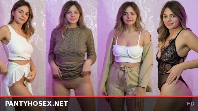 Stunning Teen Models Show Off Sexy Pantyhose Try-On Haul
