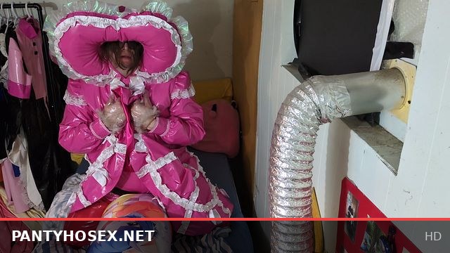 PVC Bonnet Sissy Humping Body Pillow with Vibrator Action