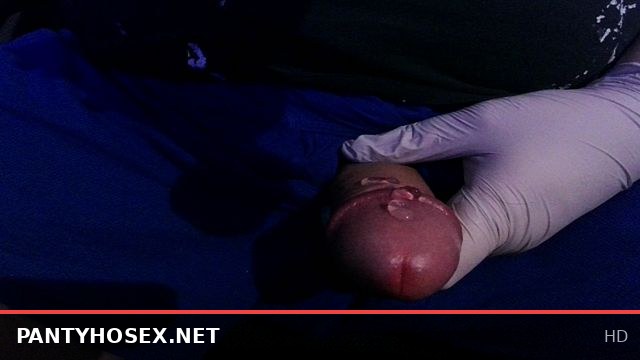 Sensual lubed glove masturbation with intense edging tease