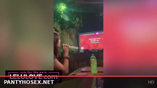Lelu Love’s No Panties Upskirt in Little Black Dress, Teeny Bikini Karaoke Fun & Cock Ratings