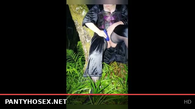 Thigh-Riding Outside with My Tight Norwegian Pussy!
